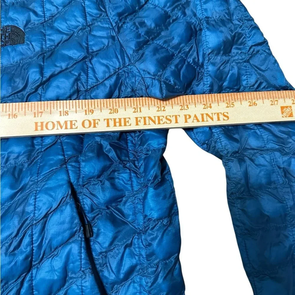The North Face Thermoball Puffer Jacket M XL Blue Lightweight Full Zip Outdoor